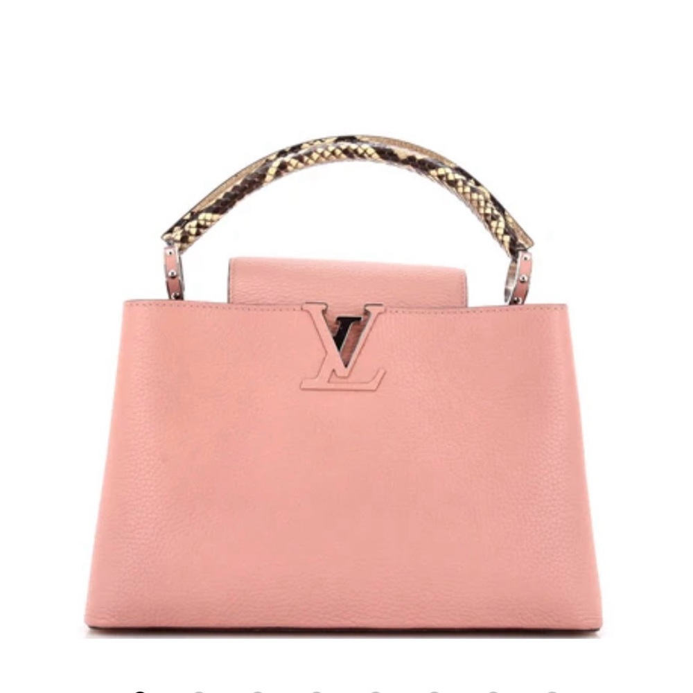 Louis Vuitton Pink Handbag Snake Handle